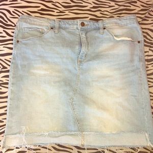 Light Wash Jean Skirt